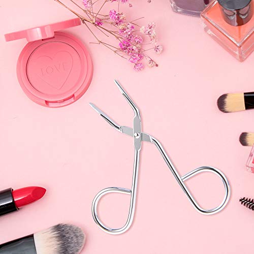 Koicaxy Tweezers for Eyebrows, 2 Pack Scissors Tweezers for Nose Hair, Stainless Steel Scissors Shaped with Slant Tip Hair Gripping Eyebrow & Ingrown Hair Remover for Girl Women Men - Thumbnail 6