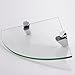 KES BGS3102 Lavatory Bathroom Corner Tempered Glass Shelf 8MM-Thick Wall Mount Triangular, Polished Chrome