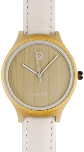 WOODMI White Bamboo Wood Watch Swiss Movement