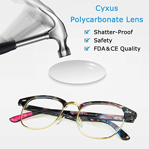 4 Cyxus+Semi+Rimless+Eyestrain+Computer+Browline