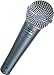 Shure Beta 58A Supercardioid Vocal Microphone & Pig Hog Black & White Woven Mic Cable, 20ft XLR - Bundle