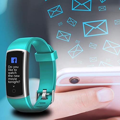 CHEREEKI Fitness Tracker, Heart Rate Monitor Activity Tracker with Blood Pressure Sleep Monitor 14 Sports Tracking, Color Screen IP68 Waterproof, Fitness Watch Step Calorie Counter (Black and Green)