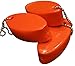 JQuad 3 Pack ORANGE Floating Keychain key floats Vinyl Covered Foam -Made in the USA- (Orange)
