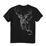 Buck Wear Men's Smoke-Deer T-Shirt, Black, Small