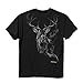 Buck Wear Men's Smoke-Deer T-Shirt, Black, Small