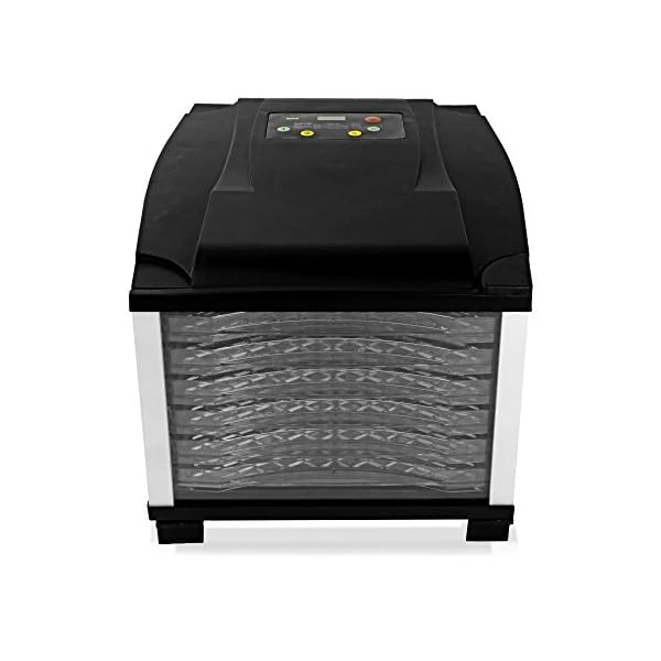 NutriChef-Food-Dehydrator-With-Digital-Temperature-Control-Timer-Settings-6-Drying-Trays-Beef-Jerky-Draws-With-Door-Easy-Rack-Removing-Commercial-Grade-Black-PKFD54