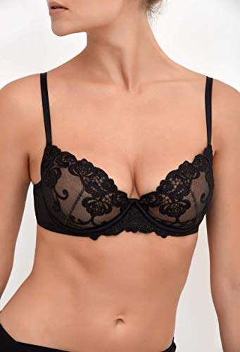 reggiseno nero trasparente