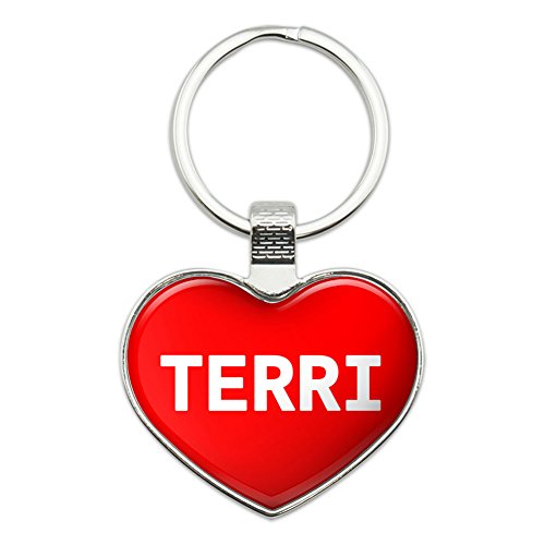 Graphics and More Metal Keychain Key Chain Ring I Love Heart Names Female T Tarr - Terri