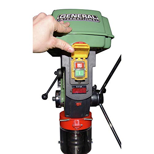 General International 75-510 M1 Floor Commercial Mechanical Variable Speed Drill Press, 20", Green