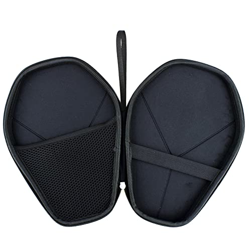 Rintifia Ellipses Ping Pong Paddle Case, Hard Shell Storage Bag For 2 Paddles & 4 Balls, Anti-Drop, Anti-Scratch (Gray