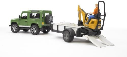 bruder (Bruder) Land Rover &amp; JCB excavator tow set BR02593