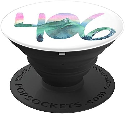 Watercolor Painting 406 Montana State Local Pride PopSockets PopGrip: Swappable Grip for Phones & Tablets