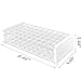 Plastic Test Tube Rack for 12/13 mm Tubes, Hole Diameter is 13.6mm, Holds 50, Detachable, Karter Scientific 208V2 (Pack of 1)