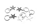 yueton 35pcs Silver Ring Shell Hands Cross Leaves Star Pendant Rings Set Hair Clips Headband Hair Accessories