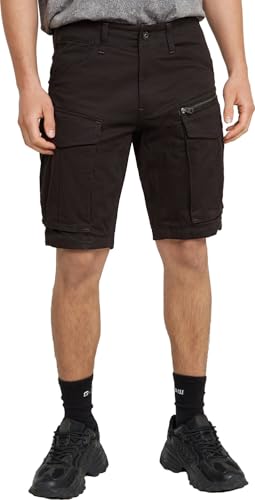 G-Star Mens Rovic Zip Regular Shorts, Black (dk black D26214-5126-6484), 24