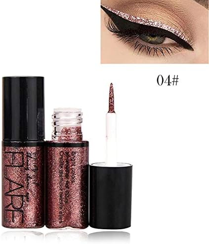 Amazon Co Jp Cyfc 女性顔料シルバーローズゴールドリキッドグリッターアイライナー格安メイクアップ美容のための専門の新シャイニー アイライナー化粧品 Color 04 ホーム キッチン