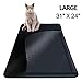 Cat Litter Trapper Catcher Mat, Cat supplies, Kitten Litter Box Purr Pad, Kitty Trash Can Trap, Large Cats Mats, Cat Spot litter Matt, Double Layer & Black Hole / Waterproof & Ventifresh, 31