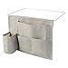 mDesign Bedside Storage Organizer Caddy - Slim Space Saving Design, 4 Pockets - Heavy Weight Cotton Canvas - Holds Water Bottles, Books, Magazines - Light Gray/Wire Insert in Satin