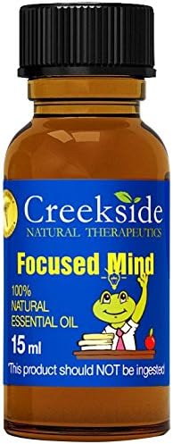 Focused Mind - 15 ml 100% Organic Essential Oil *** Now with Vetiver: Clinical Studies have shown Vetiver improves brain activity.**
