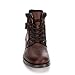 AM Shoes Mens Leather Plain Toe Lace Up Boot Shoes