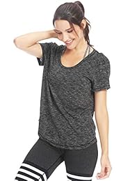 QUEENIEKE Mujeres Yoga Sweat Times Camiseta de manga corta Camiseta deportiva suelta