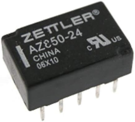 American Zettler AZ850-24 24VDC 2.88 KOhm 1A DPDT THT Polarized Relay