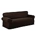 Maytex Reeves Stretch 1 Piece Sofa Furniture Cover Slipcover, Chocolate Brown