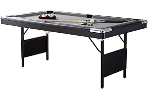 S.Q.F SQUARE COMFORT SINCE 1988 S.Q.F 7 ft Pool Table,Home & Professional Use Portable Foldable Heavy-Duty Wooden Frame Pool Table, Billiards Table, Includes 2 Cues,Full Set of Balls, Triangle Rack Chalk