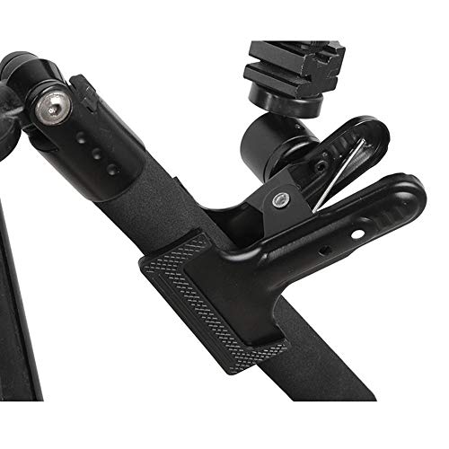 E-Type Flash Hot Shoe Heavy Duty Clip Clamp Flash Reflector Holder Mount with Ball Head Standard 1/4" Screw for Light Stand Bracket DSLR Camera Flash Speedlite Tripod-2Pack - Thumbnail 5