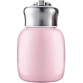 Mini 7 oz Stainless Steel Water Bottle, Small Vacuum Insulated Water Bottle Leak Proof Sport Tumbler Cup Hot and Cold Water Bottle for Women Girls Kids Gift Milk Tea Lunch (Peach pink)