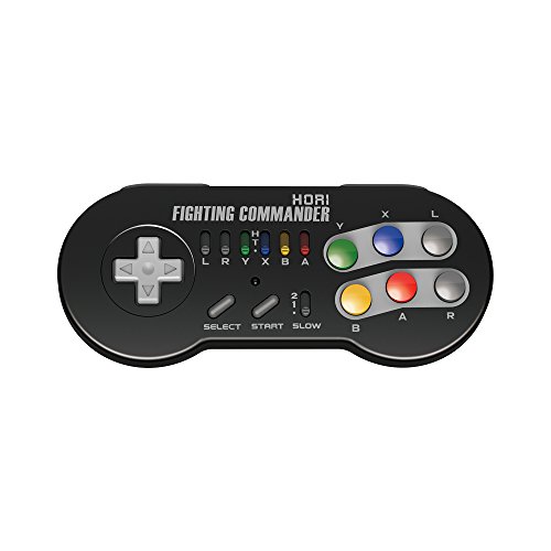 HORI Super SNES Classic Edition Fighting Commander Wireless Controller Pad Officially Licensed by Nintendo