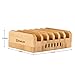 Bamboo Multiple Usb Charger Station with 6 ports [35W 2.4A MAX] Desktop USB Charging Station Dock by SHARLLEN