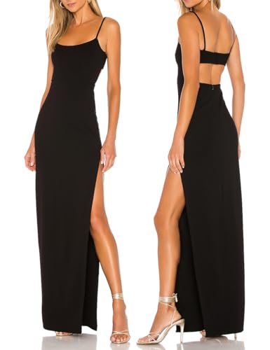 Lace solid square neck ruched spaghetti strap backless maxi dress