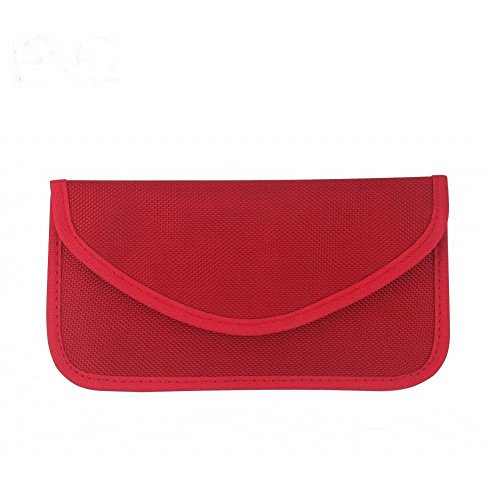 Mengshen Anti-tracking Anti-spying Anti-radiation Anti-degaussing Anti-signal Pouch Signal Blocker Jammer,Cell Phone Handset Function Bag Pouch Case Wallet Purse MS-PX03Red