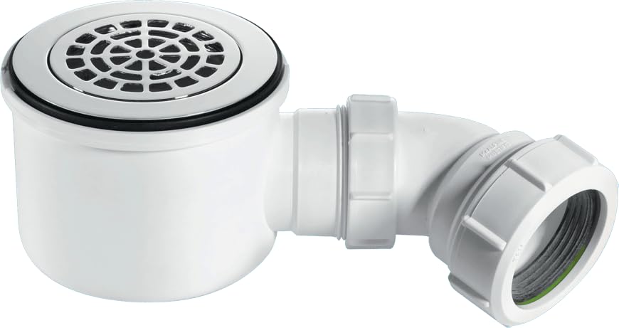 McAlpine ST90CPB-P-HP 90mm x 50mm High Flow Shower Trap with Removable Flange