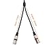tisino 3.5mm to Dual XLR Stereo Cable 1/8 inch Mini Jack to 2 XLR Male Y Splitter Adapter Cord- 10 FT