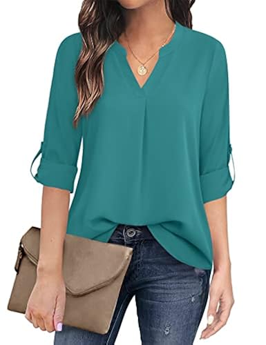 Timeson Blouses for Women Business Casual, Women's Chiffon Tunics