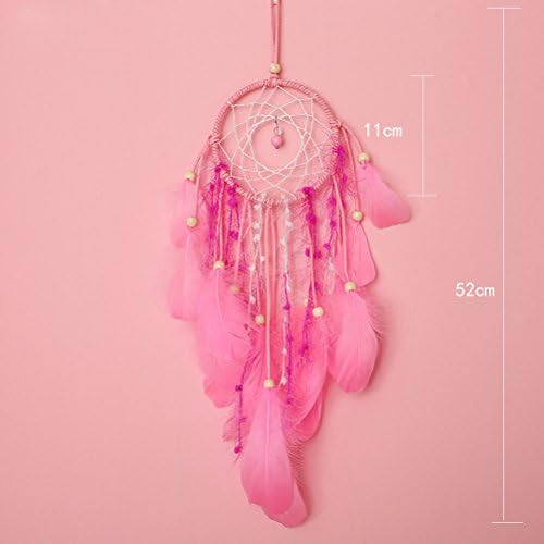 WCHUANG Pink Wedding Dream Catcher Car Pendant, Wall Hanging Ornament, Baby Shower, Birthday Gift, Wedding Party Favor