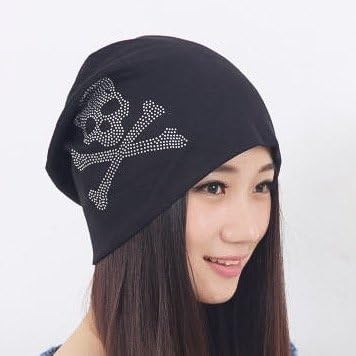 Amazon ラインストーン スカル ニットキャップ ニット帽 オールシーズン レディース メンズ 黒 ブラック グレー ブラウン ドクロ 髑髏 ブラック 黒 ニット 通販