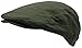 Men's Cotton Front Button Flat Cap Ivy Gatsby Newsboy Hunting Hat (Olive)