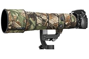 ROLANPRO Jungle Nylon Waterproof Lens Cover Camouflage Rain Cover for Nikon AF-S 180-400mm F/4E TC1.4 FL ED VR Camera Lens Protection Sleeve