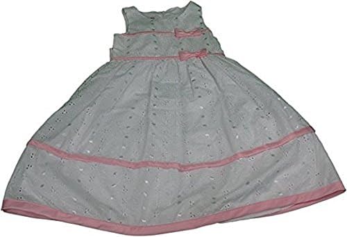 Girls Size 18 Months Lace Dress/Bloomers with Sash, Pink/White