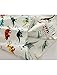 Abolai Boys' Short Sleeve One Pocket Dinosaur Pattern Woven Shirt White 130