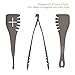 2 in 1 Bonke Tongs and Spatula - Perfect Salad, Fish, Spaghetti, Meat Steak Turner, Asparagus, Appetizer, Vegetable Tongs or Spatulas in Kitchen when Cooking - Flexible Nylon