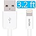 Apple MFi Certified Lightning Cable - Skiva USBLink (3.2 ft / 1m) Fastest Sync and Charge 8-pin Cable for iPhone 6 6s Plus 5s 5c 5 SE, iPad Pro Air mini, iPod touch 6, iPod nano 7th gen [Model:CB101]
