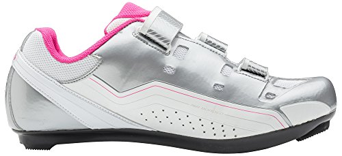 Louis Garneau Jade Women's Cycling Shoe: White/Silver/Pink 37 - Thumbnail 2