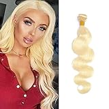 9A 613 Bundles Blonde Body Wave 1 Bundle Brazilian Virgin Human Hair Weaves (24 Inch)