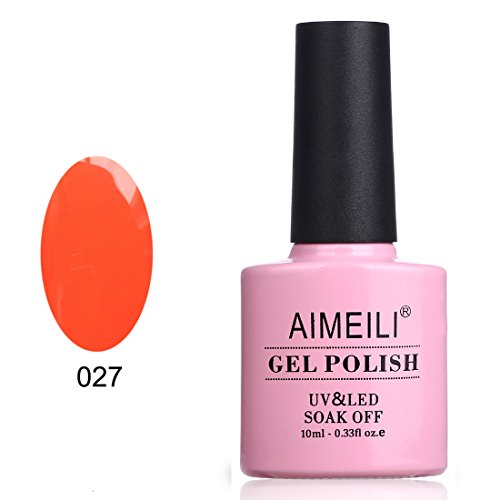 AIMEILI Soak Off UV LED Gel Nail Polish - Orange Sweetie (027) 10ml