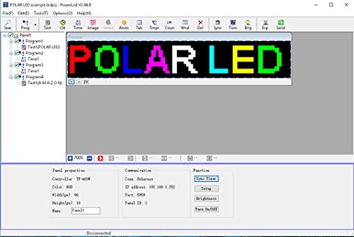 Outdoor WiFi RGB Color Sign 40" x 8" high Resolution P10 with New SMD Technology. New Software Included