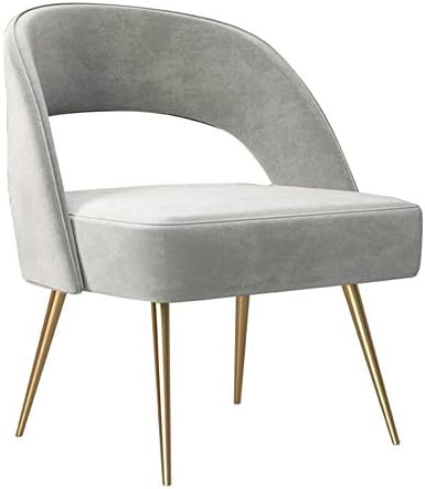 Chairs XUERUI Accent, Modern Sofa Tub Upholstered Seat With Gold Legs For Living Room Bedroom, Armchairs Furniture (Color : Gray)